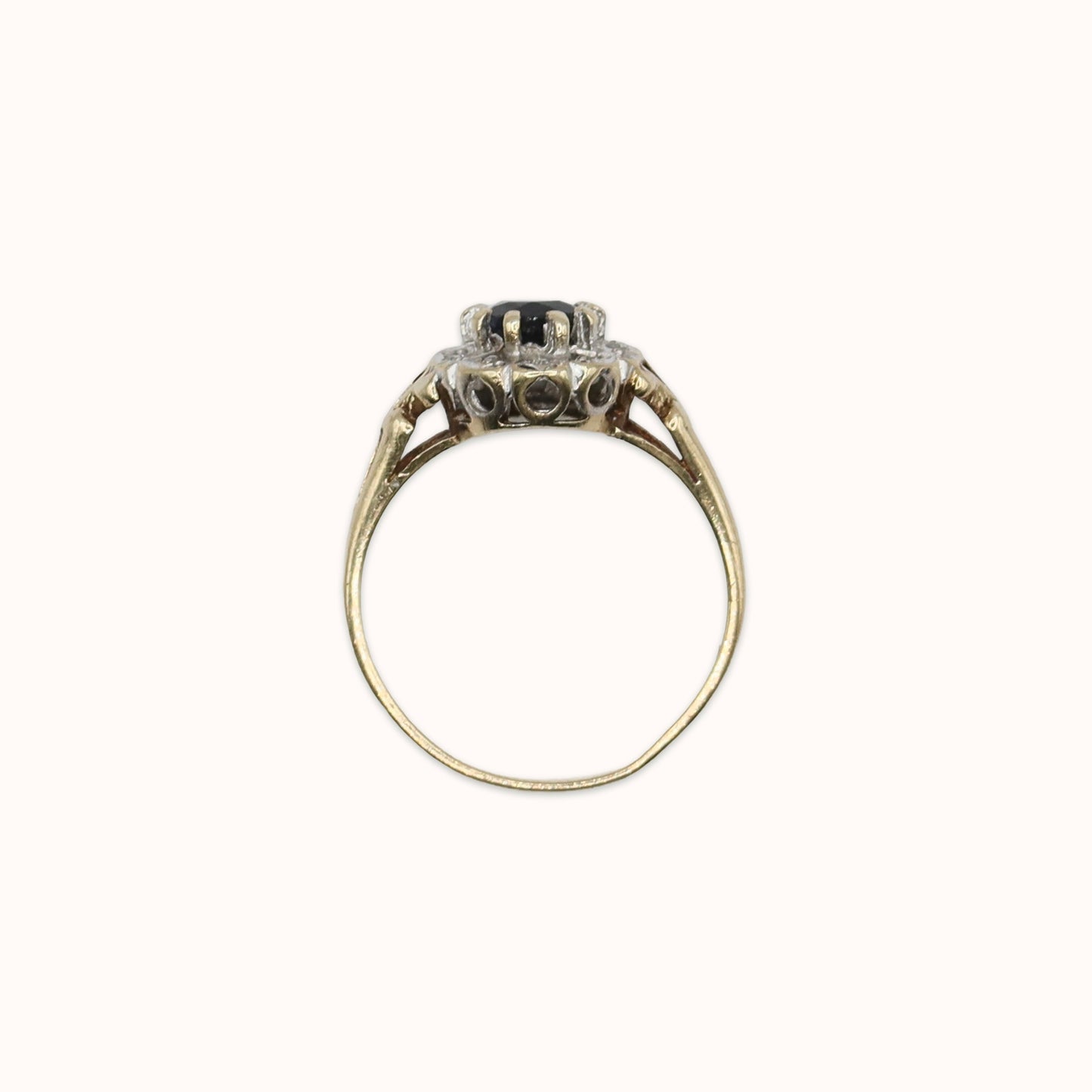 Kate | Saffier & Diamant Halo Ring