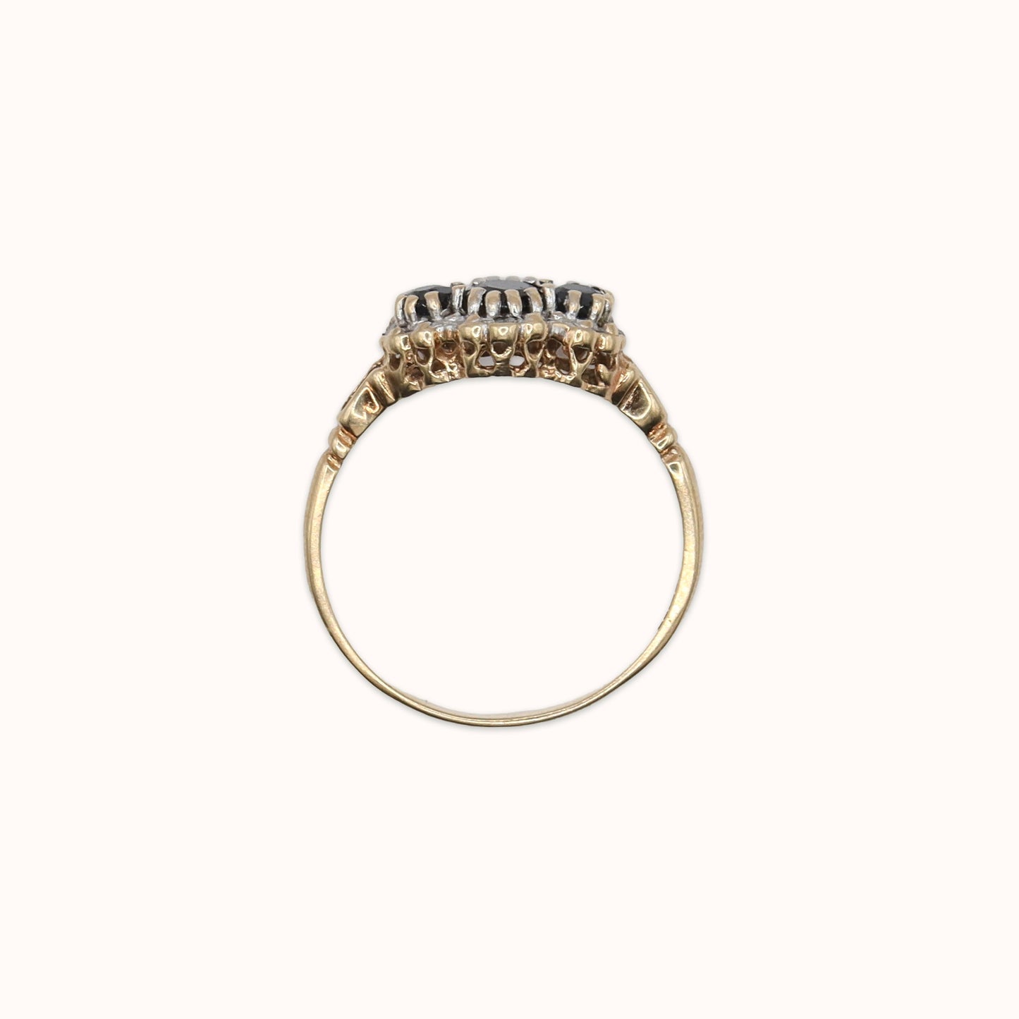 Harper | Saffier & Diamant Cluster Ring