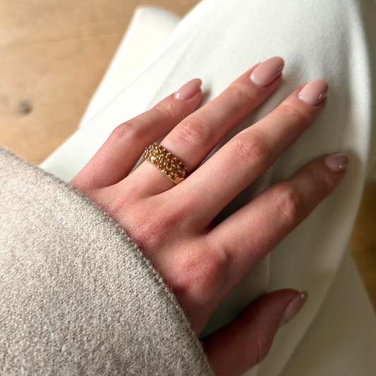 Amber | Citrien Cluster Ring