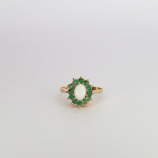 June | Smaragd Bloem Ring