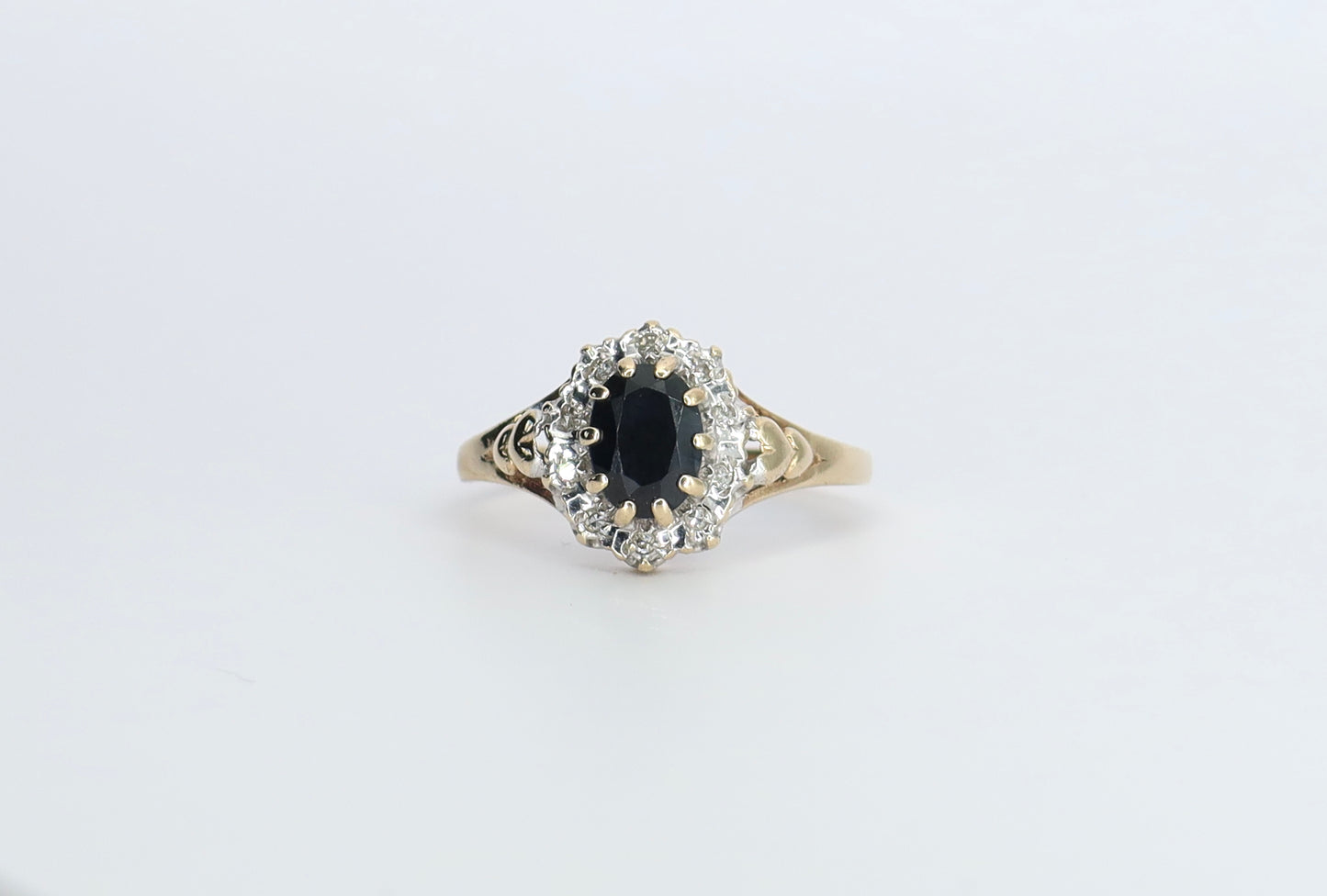 Spencer | Saffier & Diamant Halo Ring