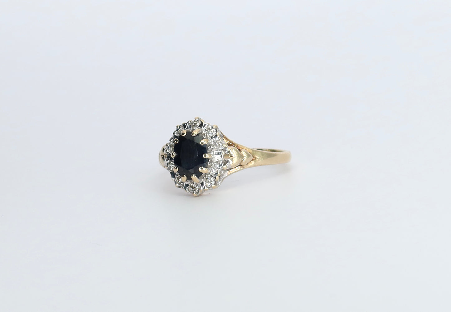Spencer | Saffier & Diamant Halo Ring