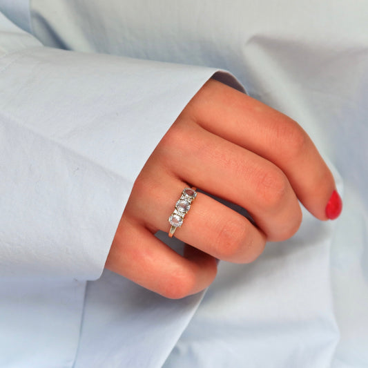 May | Aquamarijn Trilogie Ring