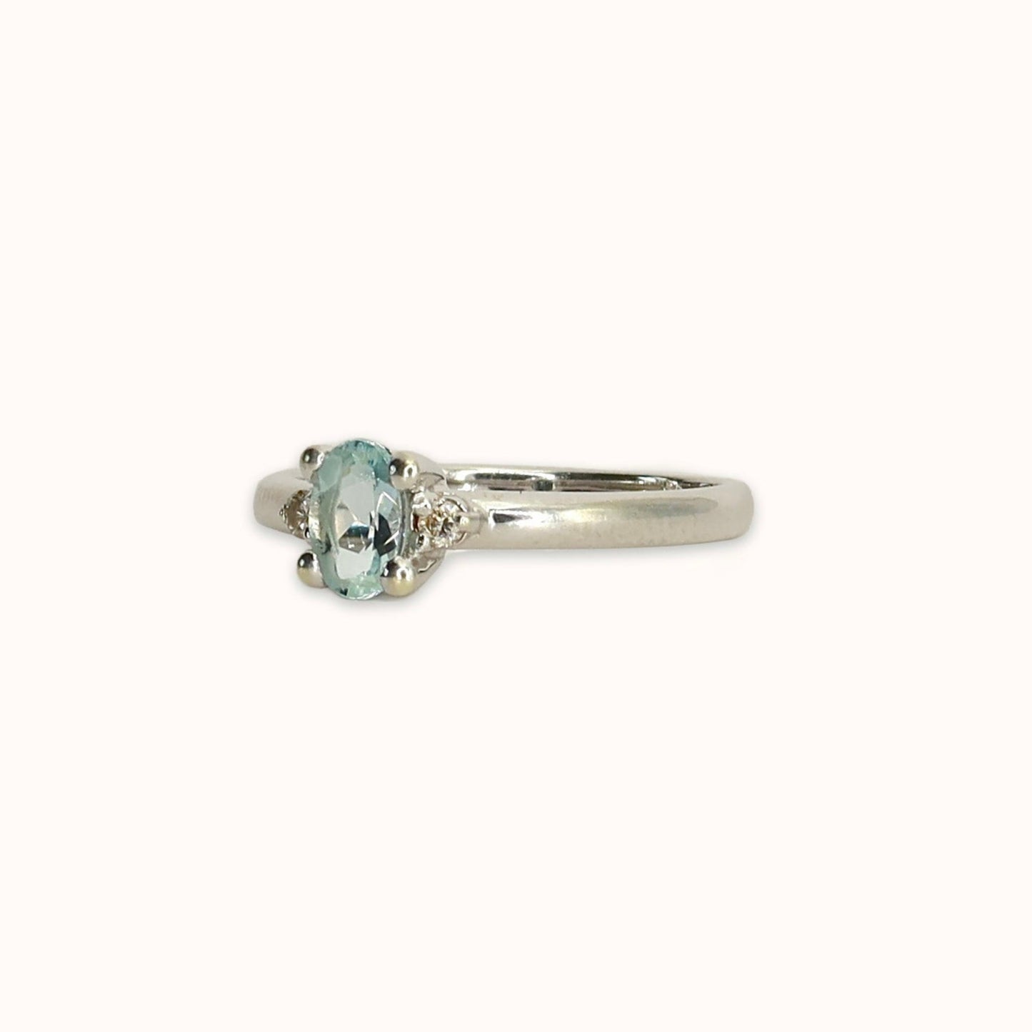 Alice | Aquamarijn & Diamant Ring