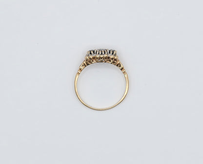 Harper | Saffier & Diamant Cluster Ring