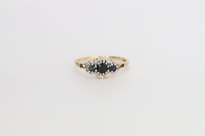 Harper | Saffier & Diamant Cluster Ring