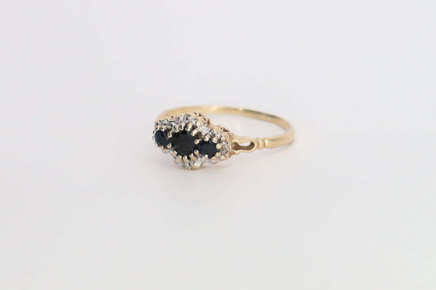 Harper | Saffier & Diamant Cluster Ring
