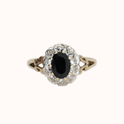 Kate | Saffier & Diamant Halo Ring