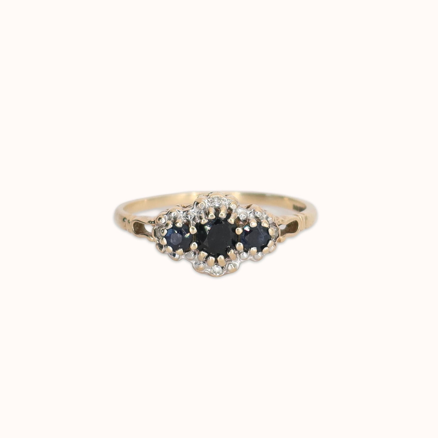 Harper | Saffier & Diamant Cluster Ring
