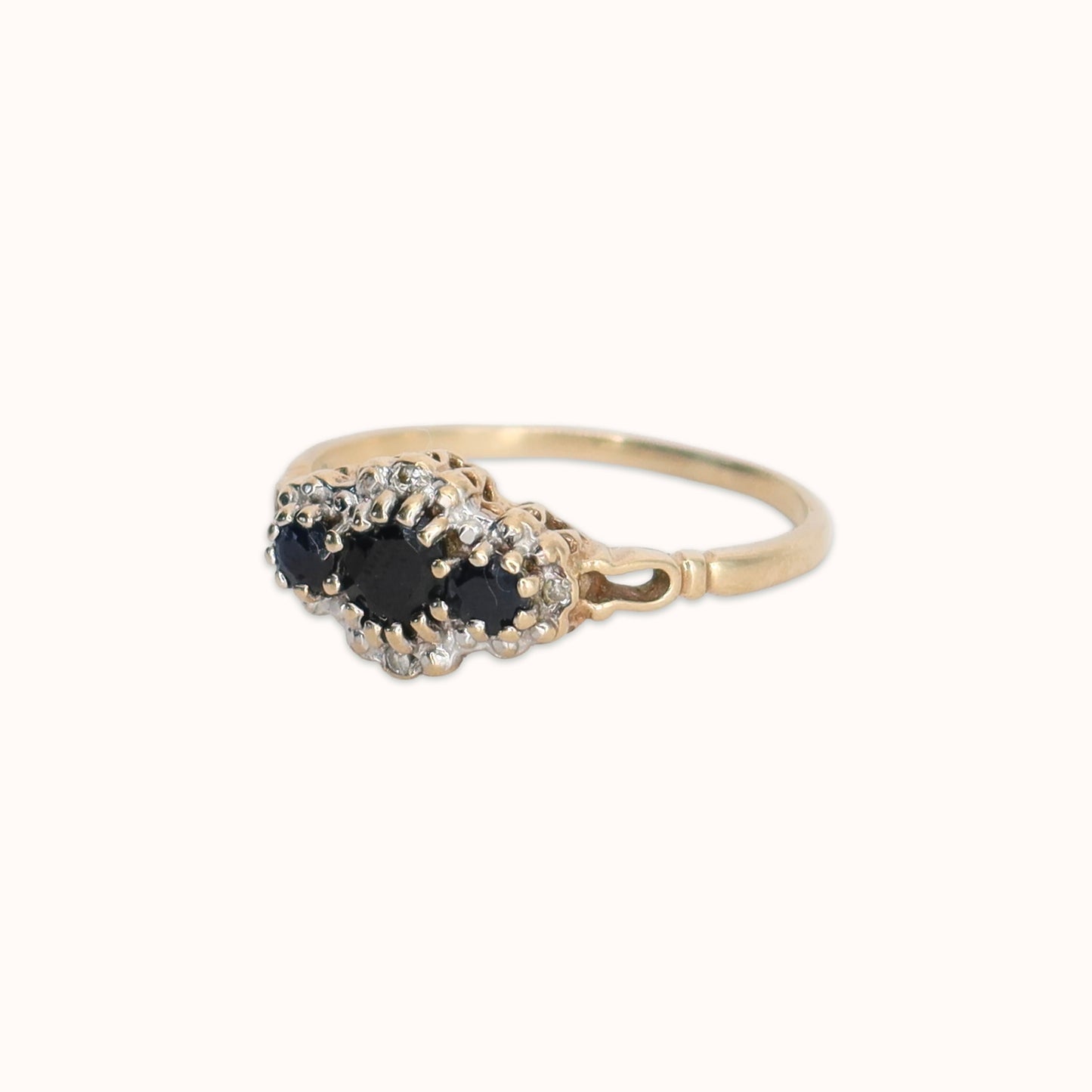 Harper | Saffier & Diamant Cluster Ring
