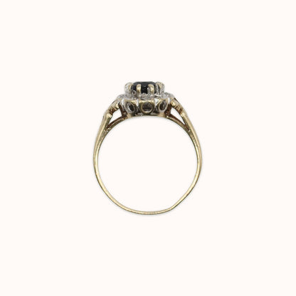 Kate | Saffier & Diamant Halo Ring