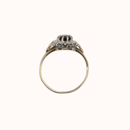 Spencer | Saffier & Diamant Halo Ring