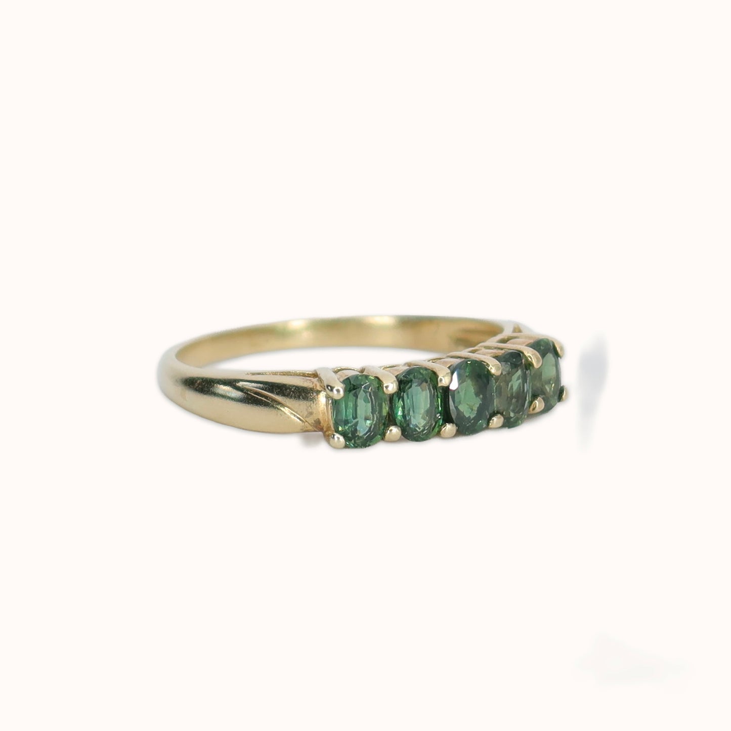 Lucy | Groene Saffier Rij Ring