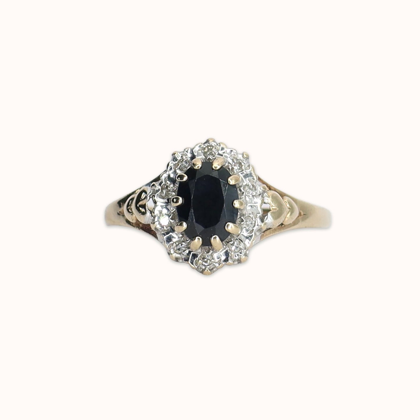 Spencer | Saffier & Diamant Halo Ring