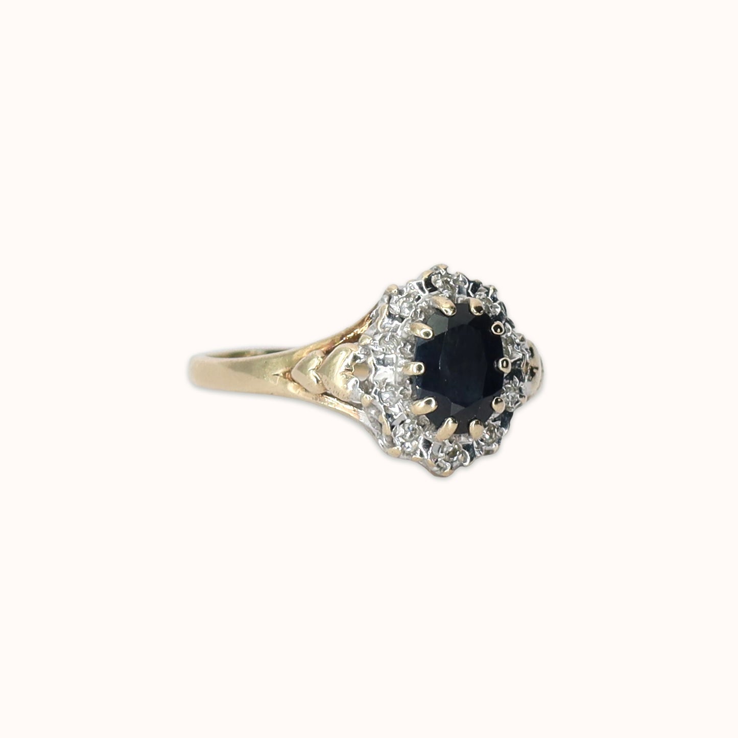 Spencer | Saffier & Diamant Halo Ring