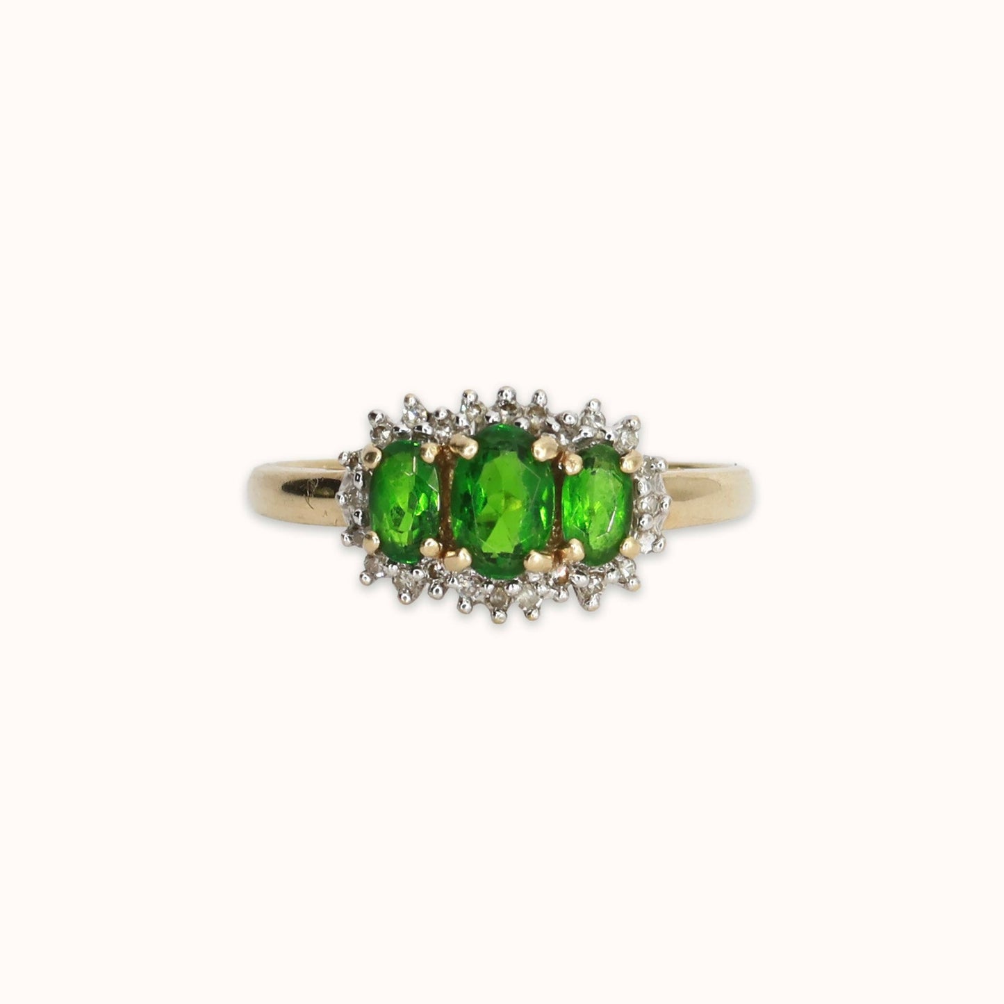 Josephine | Diopsiet & Diamant Trilogie Ring