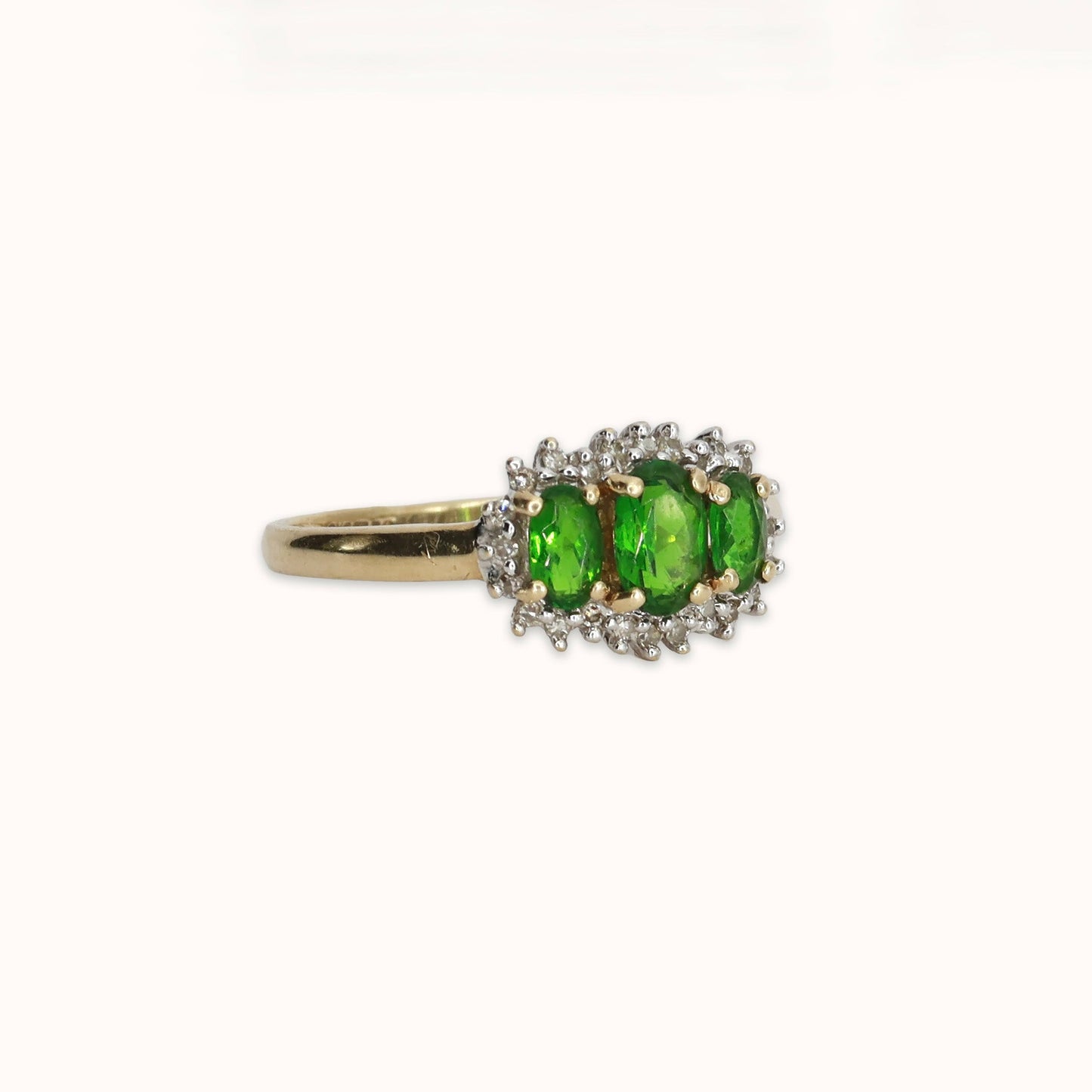 Josephine | Diopsiet & Diamant Trilogie Ring