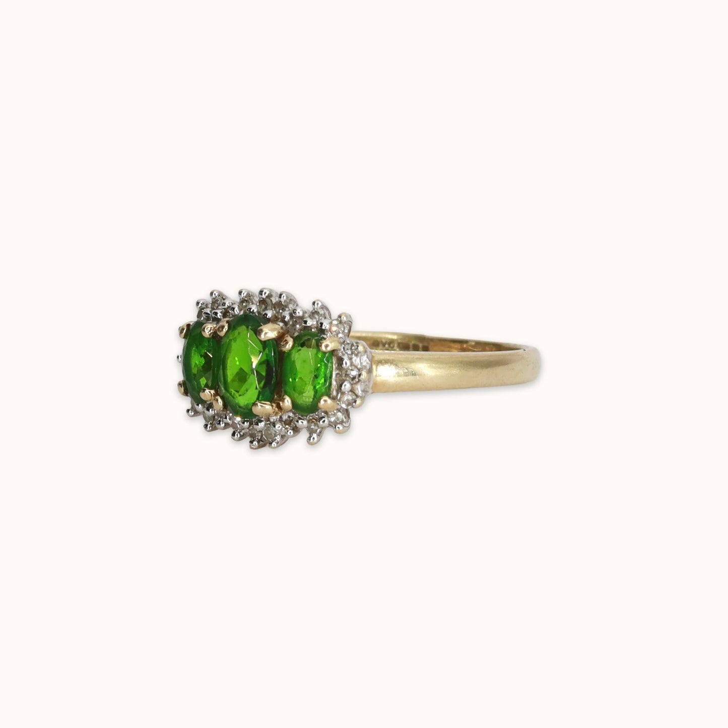 Josephine | Diopsiet & Diamant Trilogie Ring