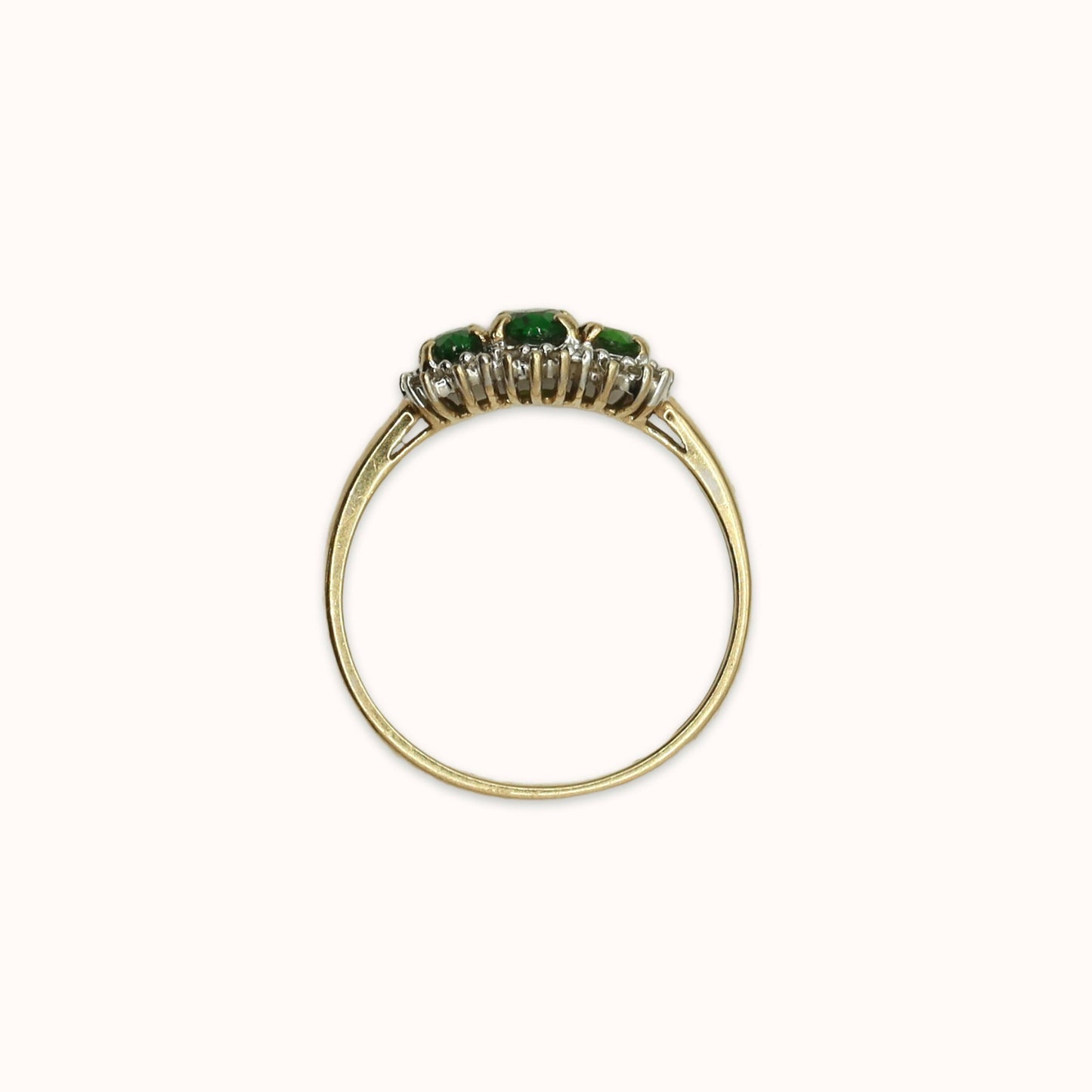 Josephine | Diopsiet & Diamant Trilogie Ring