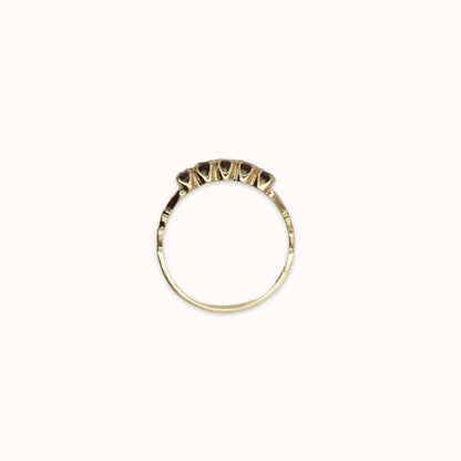Scarlet | Granaat Rij Ring