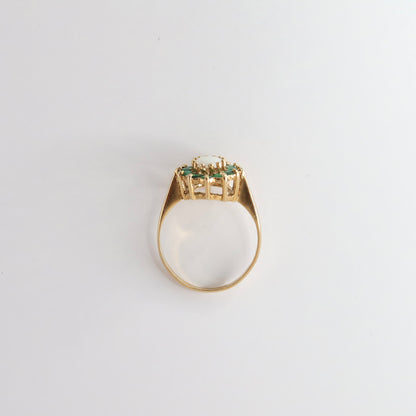 June | Smaragd Bloem Ring