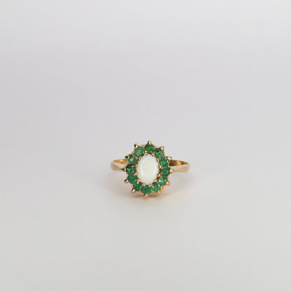 June | Smaragd Bloem Ring