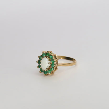 June | Smaragd Bloem Ring