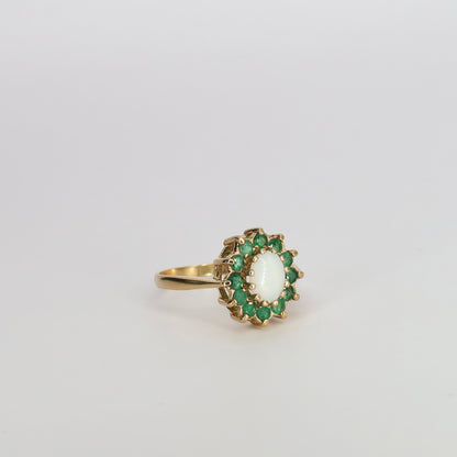 June | Smaragd Bloem Ring