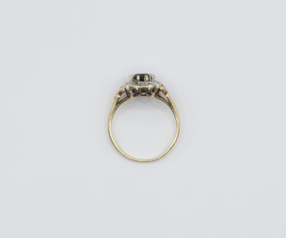 Kate | Saffier & Diamant Halo Ring