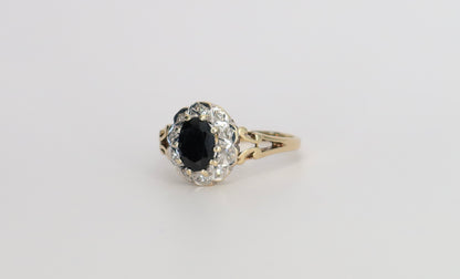 Kate | Saffier & Diamant Halo Ring