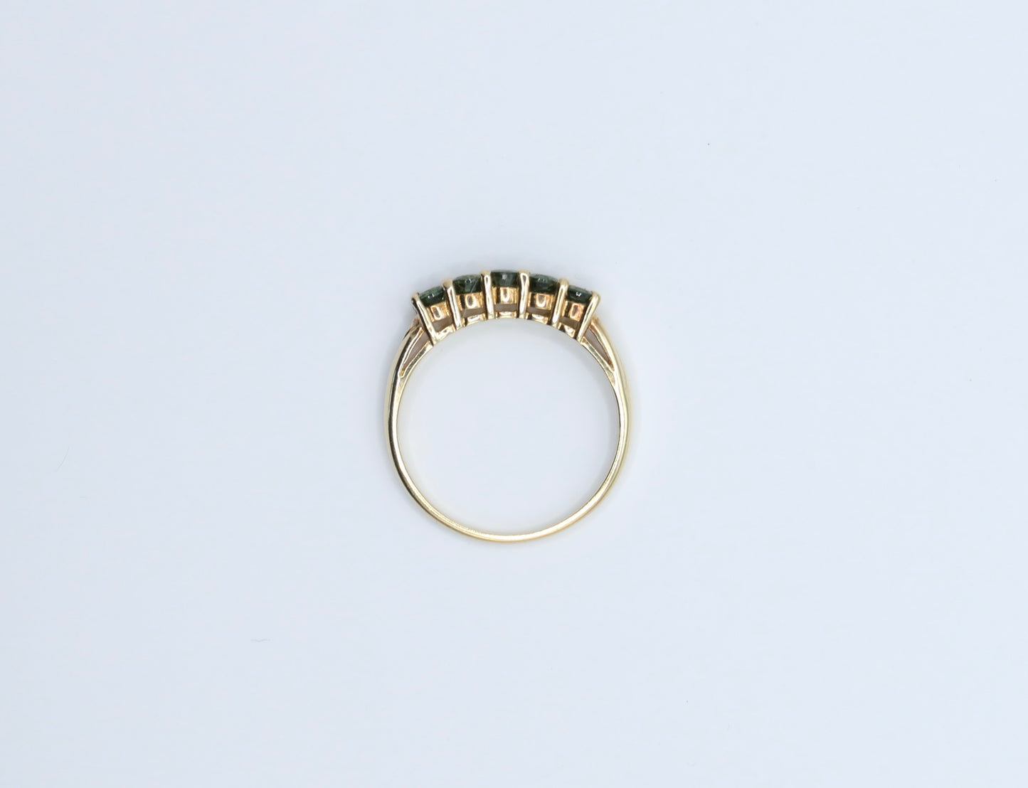 Lucy | Groene Saffier Rij Ring