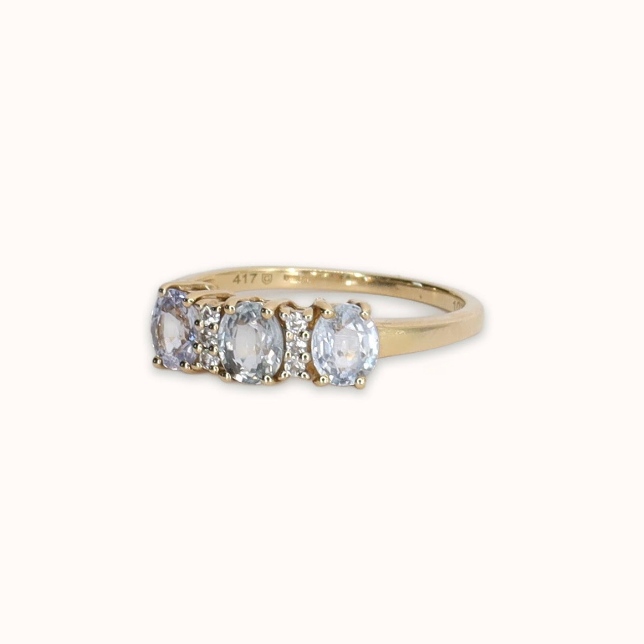May | Aquamarijn Trilogie Ring