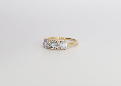 May | Aquamarijn Trilogie Ring