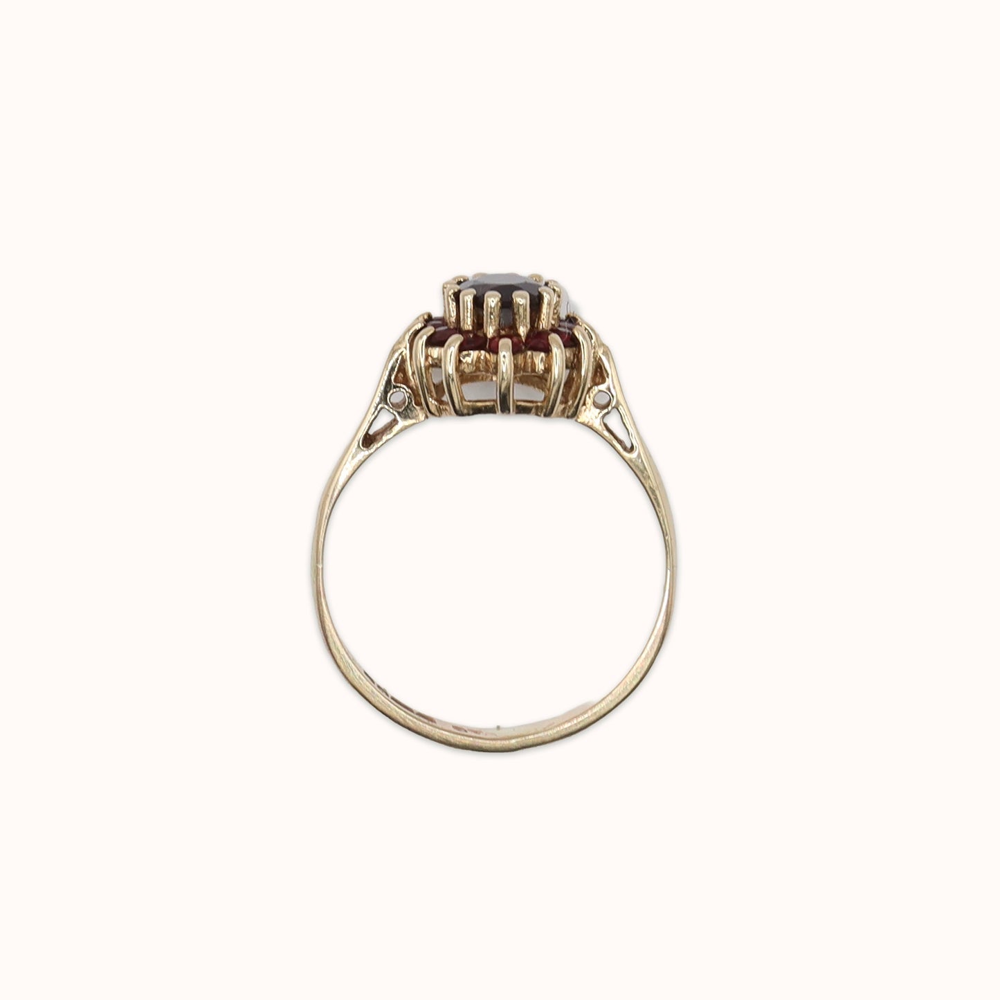 Rosemary | Granaat Bloem Ring