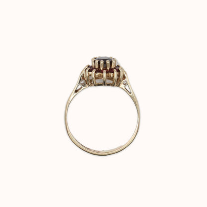 Rosemary | Granaat Bloem Ring