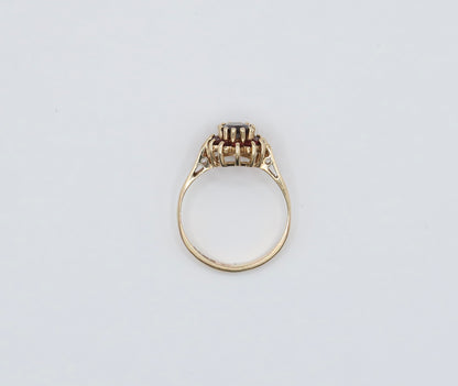Rosemary | Granaat Bloem Ring