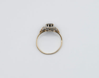 Spencer | Saffier & Diamant Halo Ring