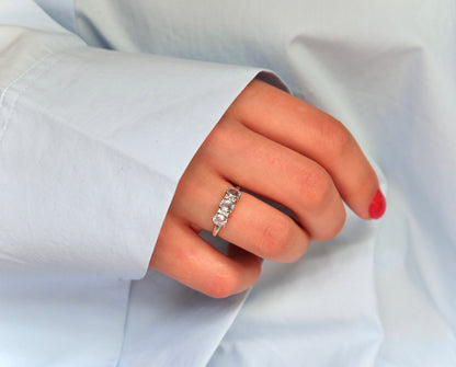 May | Aquamarijn Trilogie Ring